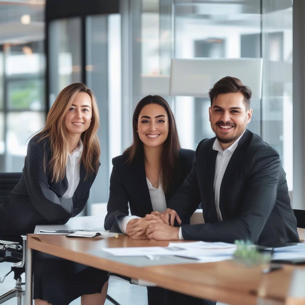 real estate agents in office